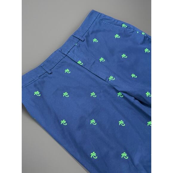 Mens Lilly Pulitzer Palm Beach Size 36 x 28 Phipps Pants Navy Blue Palm Tree - Picture 1 of 3